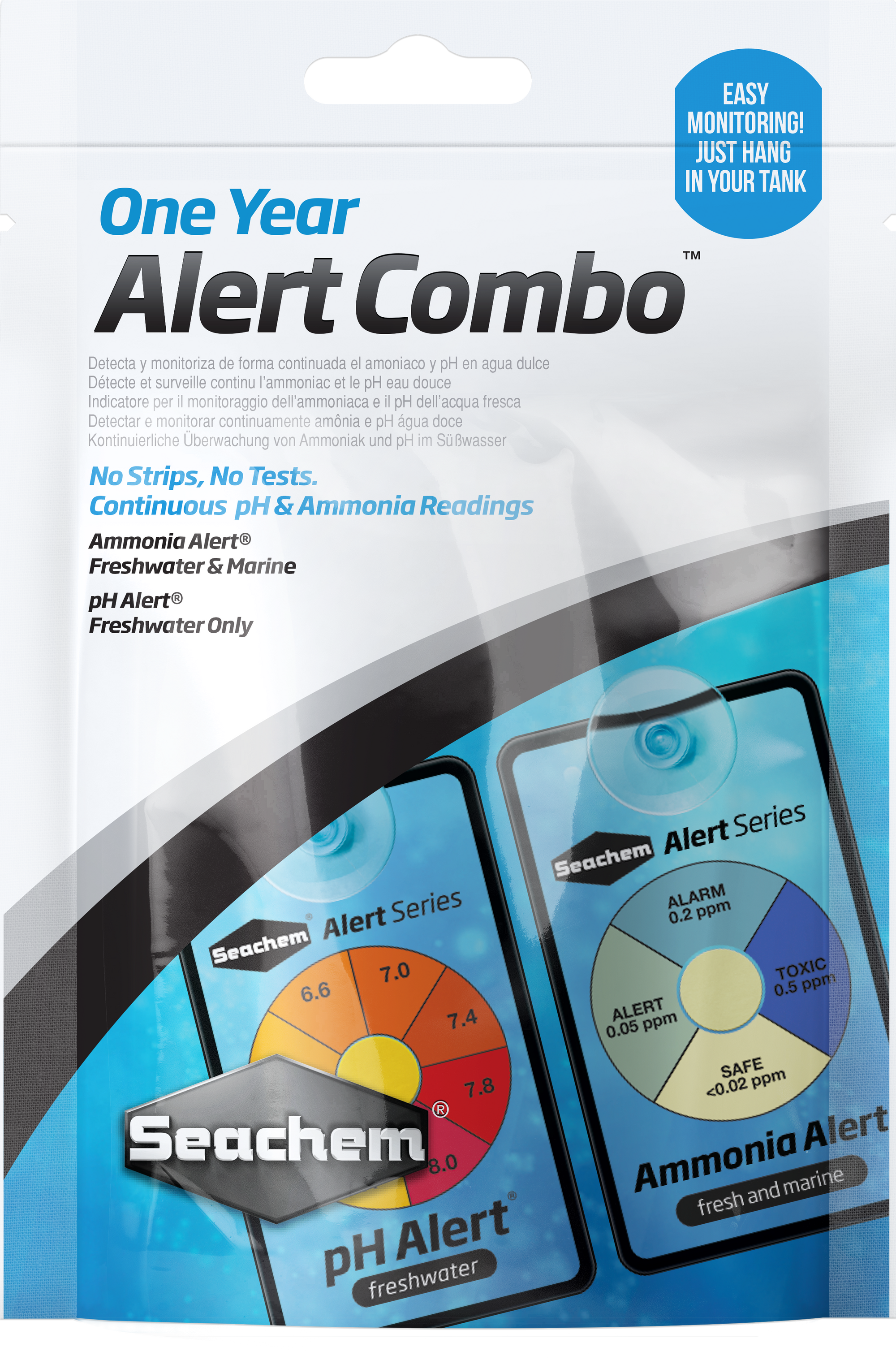 Seachem Alert Combo - Ammonia &amp; PH Alert (1 yr)