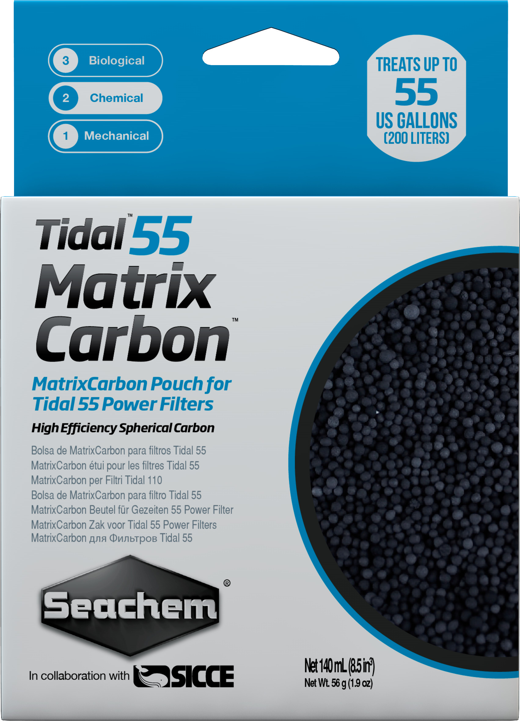 Seachem - Tidal 55 Matrix Carbon - 140 ml bagged