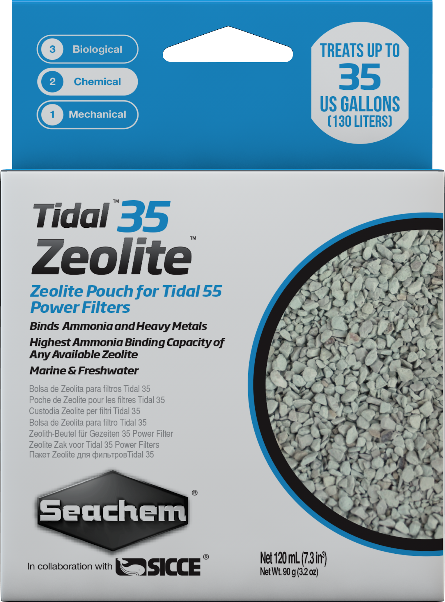 Seachem Tidal 35 Zeolite - 120 mil bag