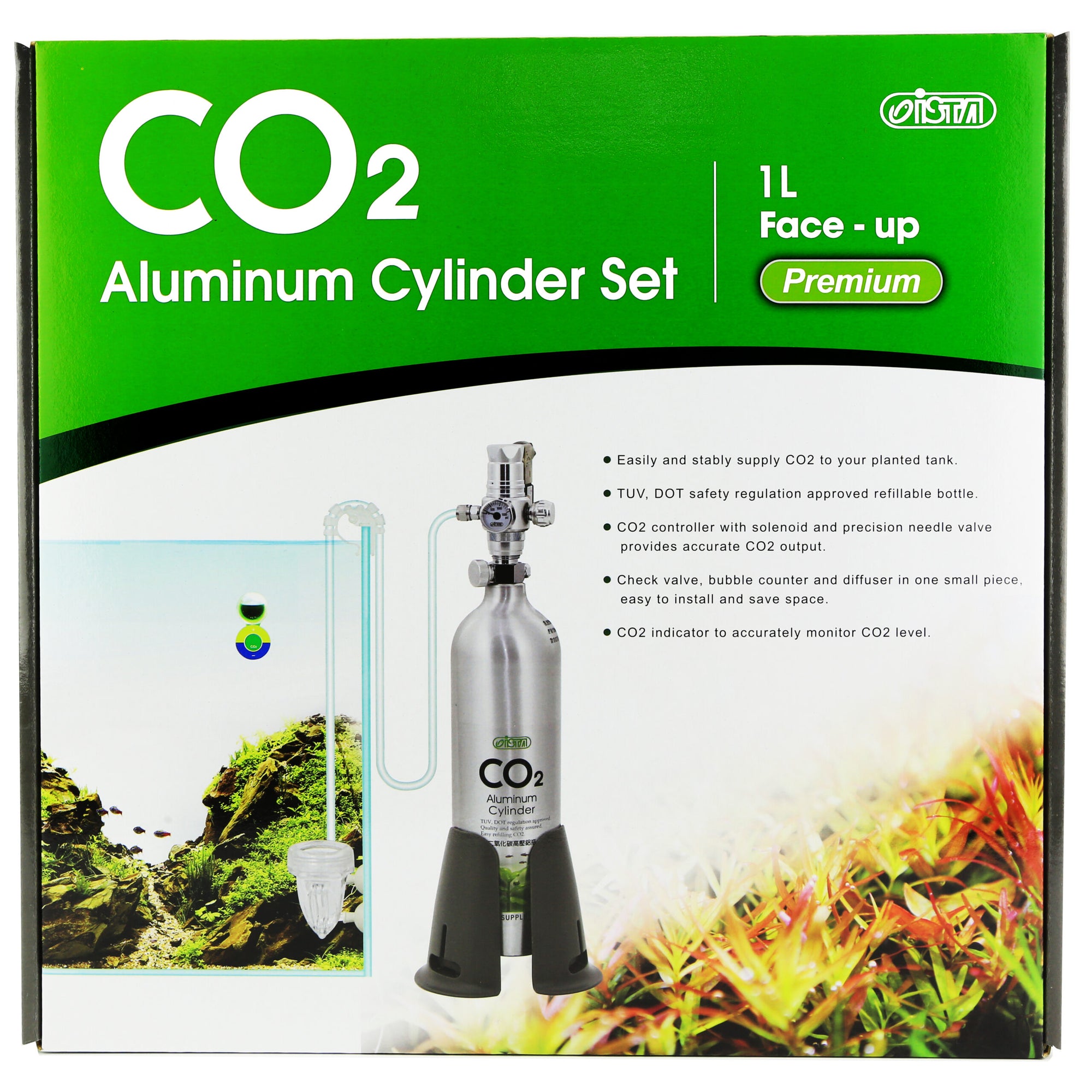 Ista - CO2 Aluminum Supply Set - 1L (Premium) - face up