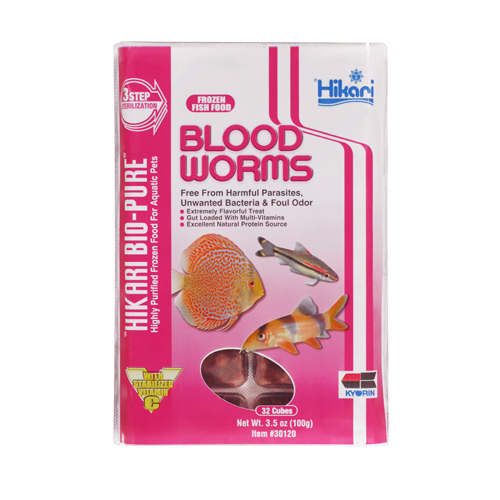 Hikari Bloodworm Cubes- 3.5 oz.