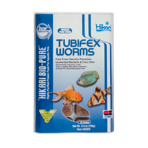 Hikari Tubifex Worms Cubes - 3.5 oz.