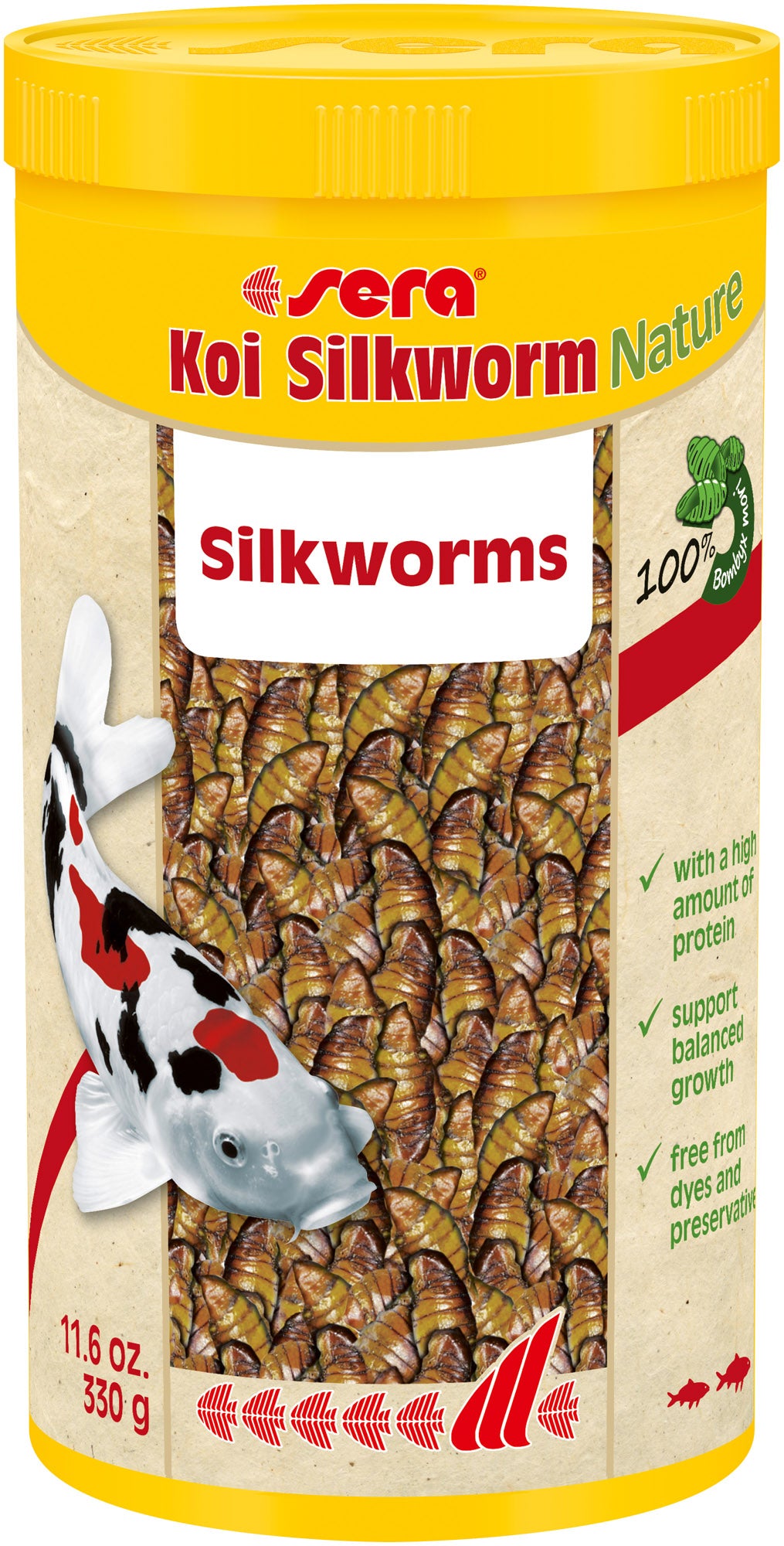 Sera - Koi Nature Silkworms - 11.6 oz.