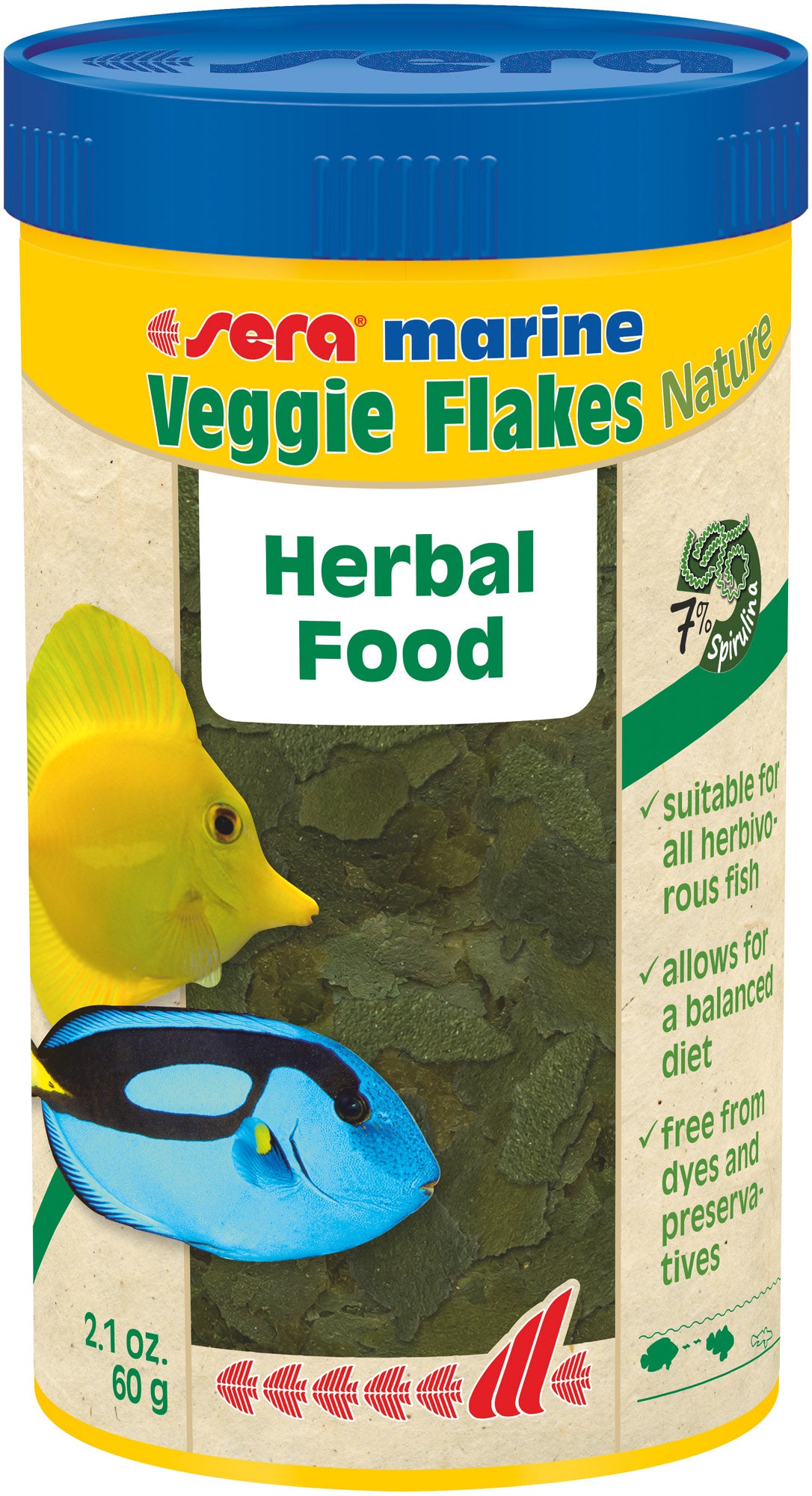 Sera - Marine Veggie Flakes Nature - 250 ml - 2.1 oz (60g)