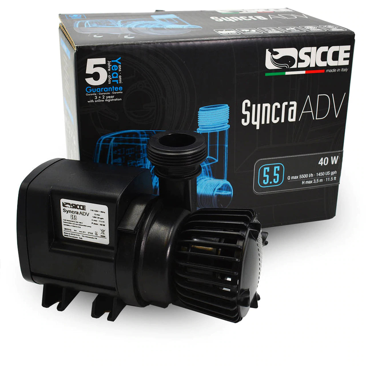 Sicce - Syncra ADV 5.5 Return Pump - 1,450 gph