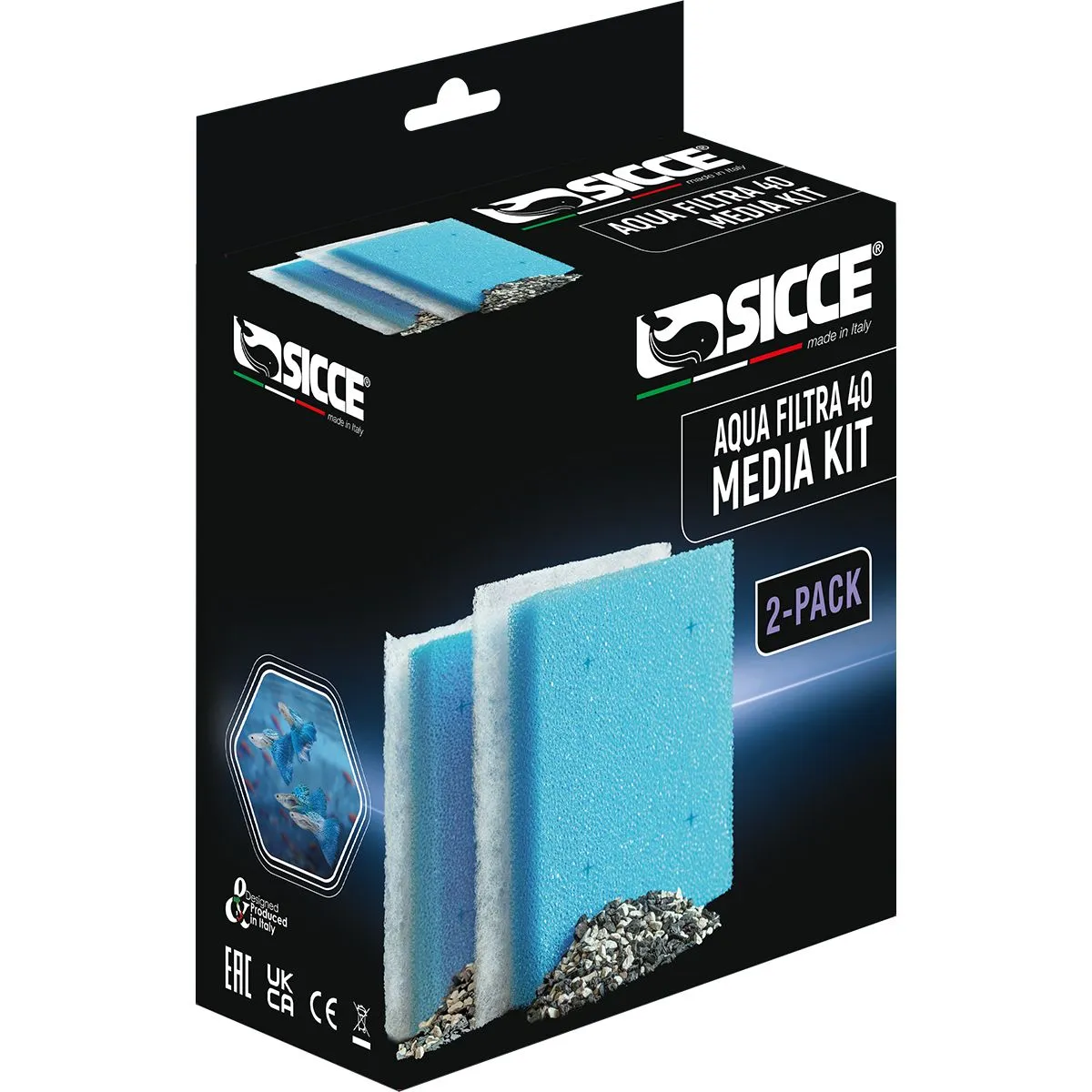 Sicce - Hang on Aqua Filtra 40 media kit - 2 pack