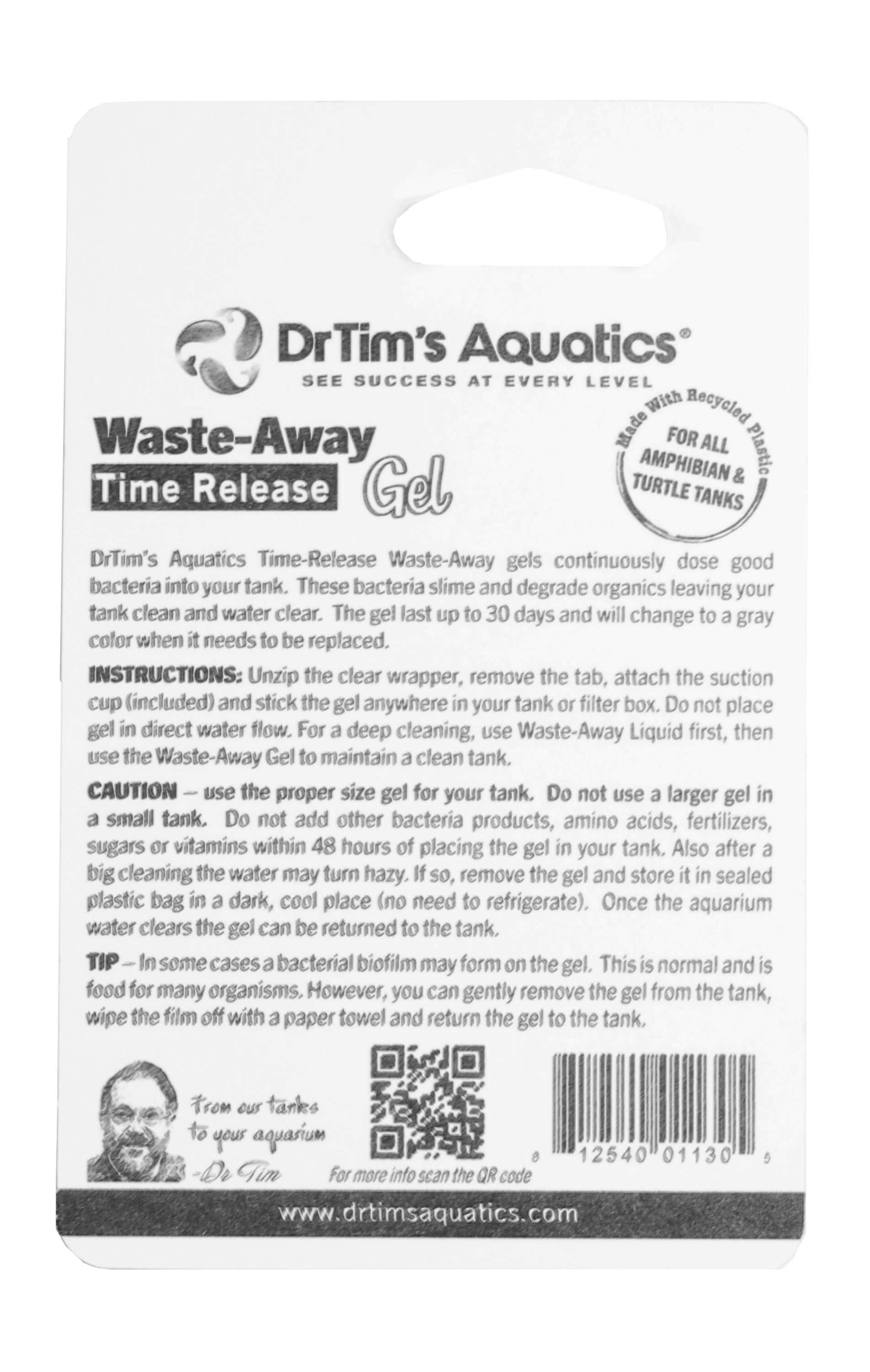 Waste-Away Gel -Freshwater (Amphibians and Turtle) Small - 10gal/Single