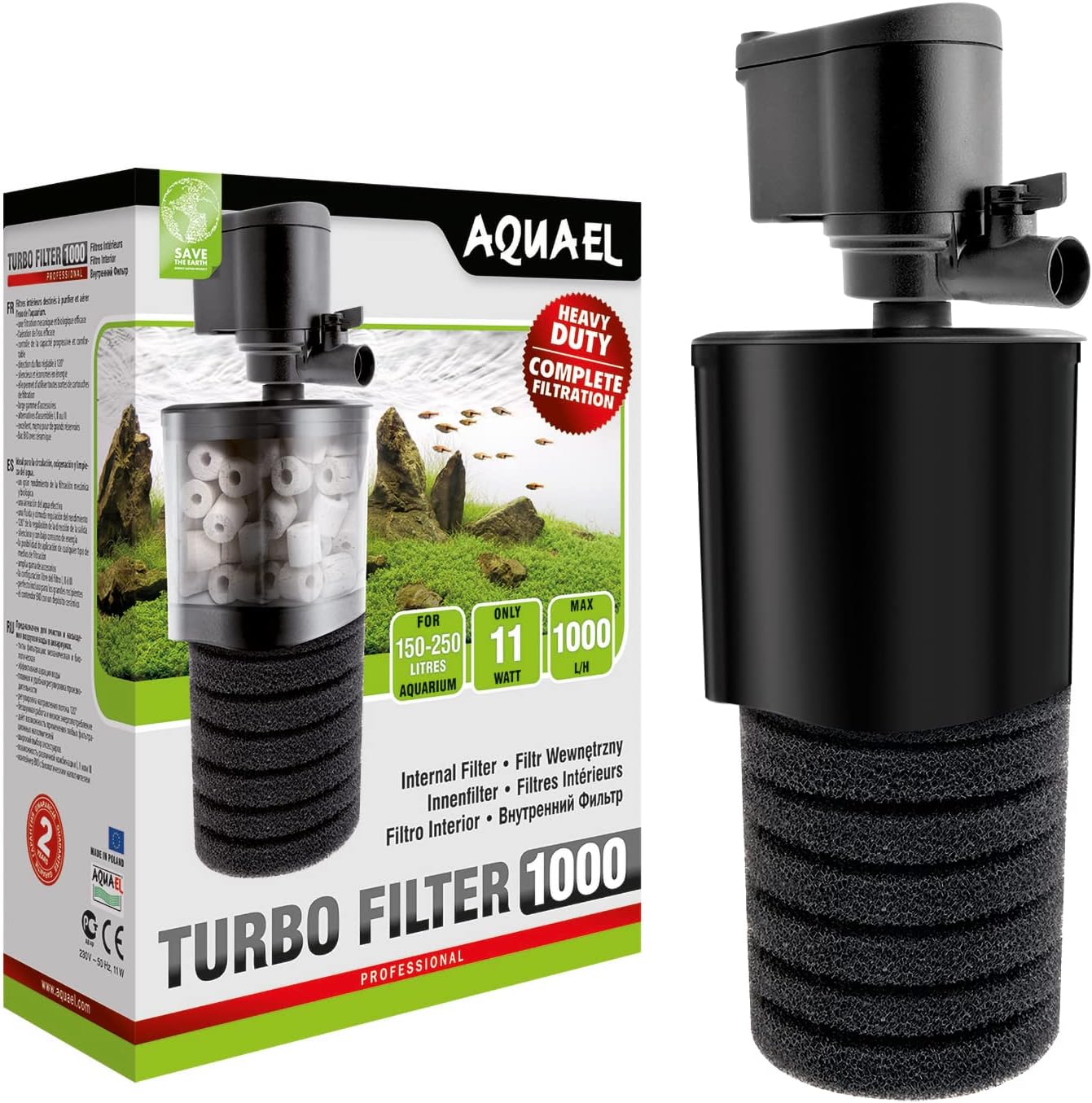 Aquael - Turbo Filter 1000 - 265 gallons per hour