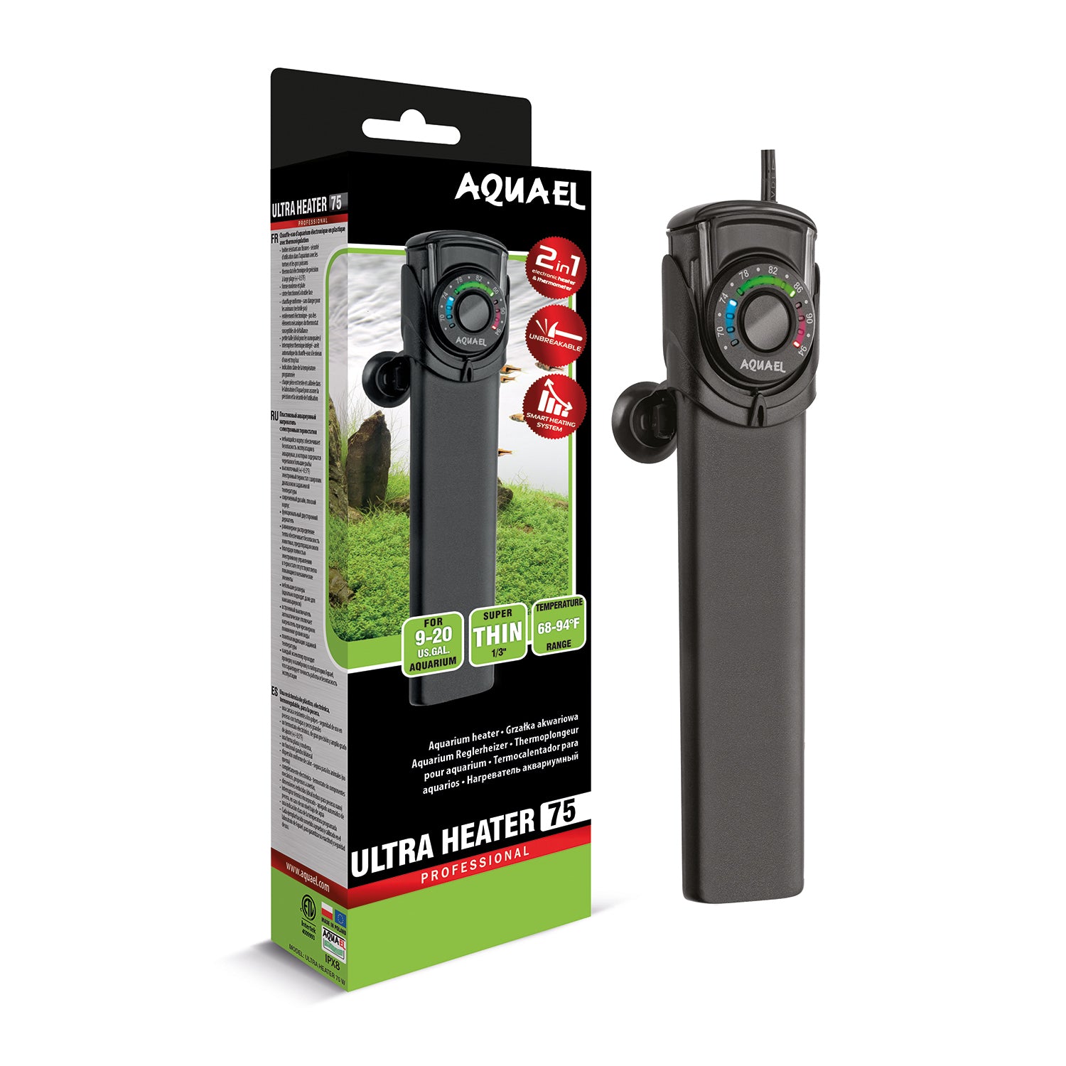 Aquael - Ultra Heater 75w (9-20 gallon